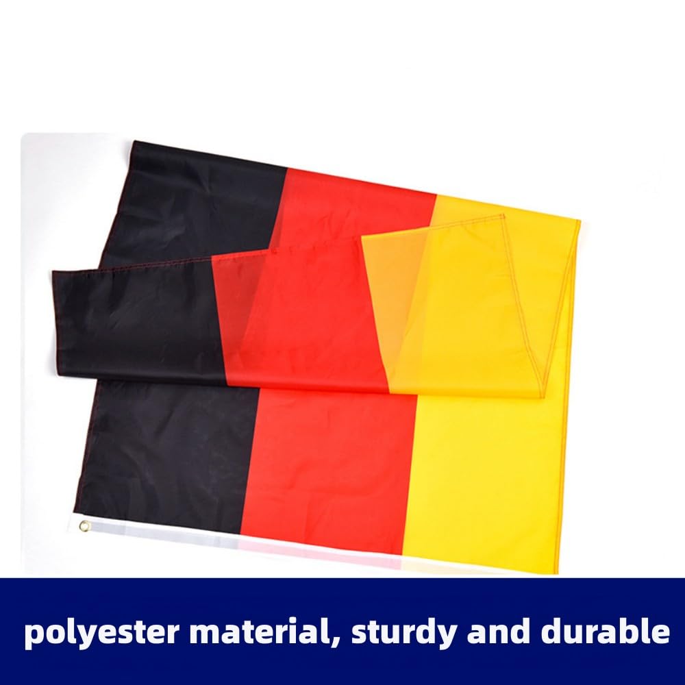 Germany Flag 3x5 Ft Large Flag of German with 2 Brass Grommets Germany National Flags Party Festival Procession Celebration Sport Activities Garden Home Remembrance Day Decoration 90 X 150cm - Image 4