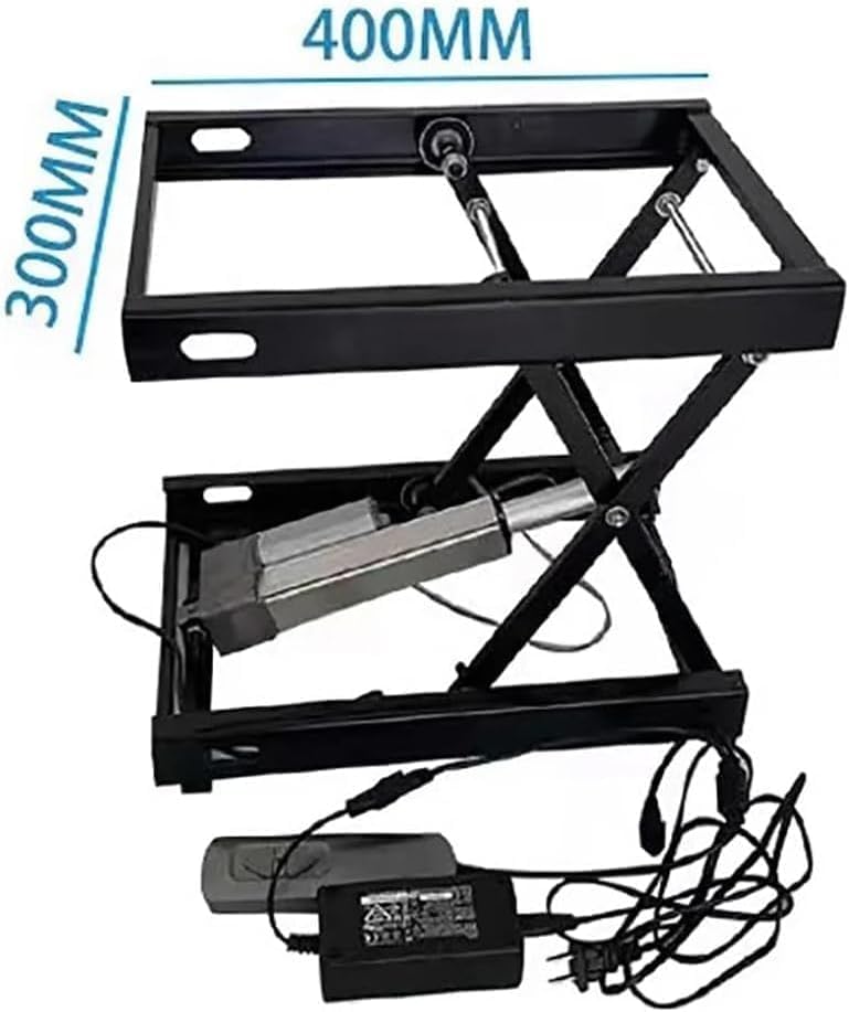 Jieotwice Electric Lifting Table Stand Platform Max Load 80KG Lifting Hardware Folding Iron Frame Wired Remote Control 400x300MM