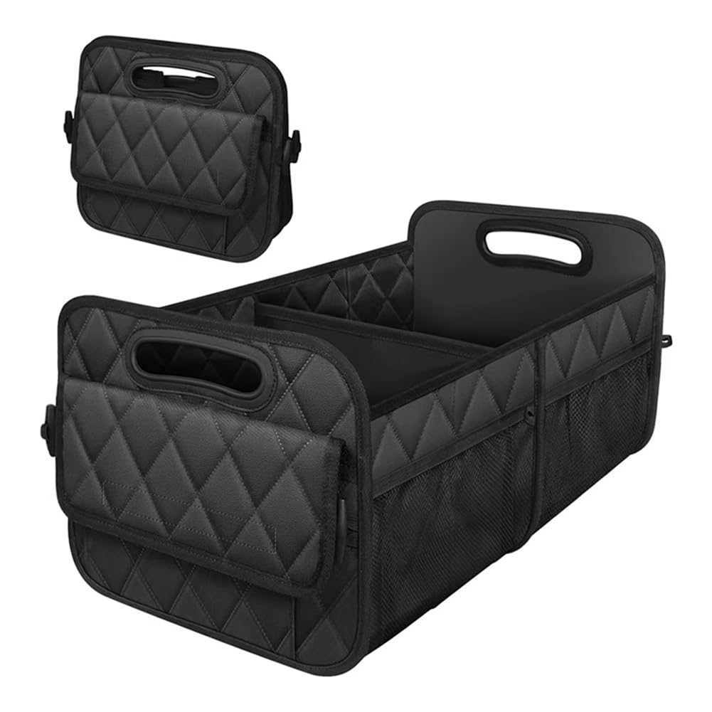 UDSKNV[KSL Car Trunk Organizer Auto Accessories-6-Pocket Storage System for Sedan/Trucks, Premium Design Black