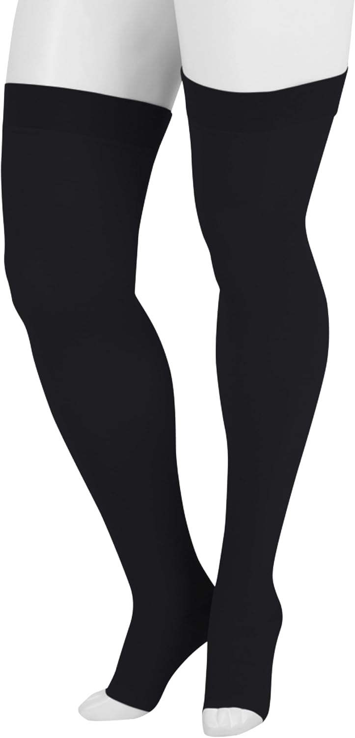 Juzo Dynamic Varin 3511 Thigh-High 20-30mmhg Silicone Band Open Toe Sock