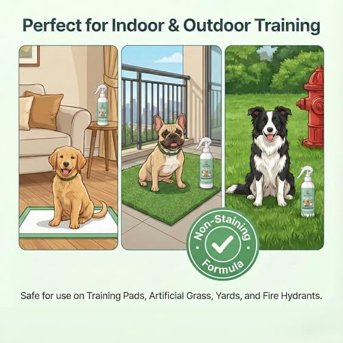 Image of Potty Training Spray for Puppies & Dogs | Attractant to Train Your Pet Where to Pee & Poop | Indoor & Outdoor Use | Pet-Safe | 200 ml