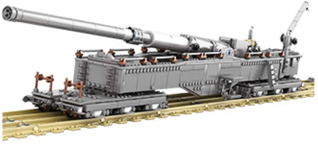 SchwererGustav Panzer Bausteine, Dora-Kanone Militär Panzer Modellbausatz | 3846 Teile, 3-IN-1, WW2 Klemmbausteine Tank, Konstruktions Modell Set