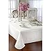 Lenox Opal Innocence 70” Round White Tablecloth - Machine Washable, Wrinkle-Resistant, Table Cover - White