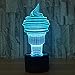 Produktbild 3D-Tischlampe, Eiscreme, Weihnachtsgeschenke, für Wohnzimmer, Fernbedienung, 3D-Nachtlichter, Schreibtischlampe, 3D-LED-Nachtlicht, Babyzimmer