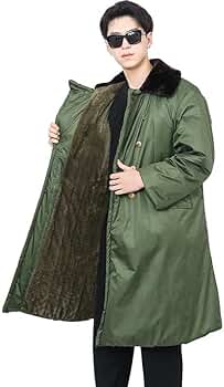 Lagusida Adult Chinese Military Coat Cold and Windproof Outdoor