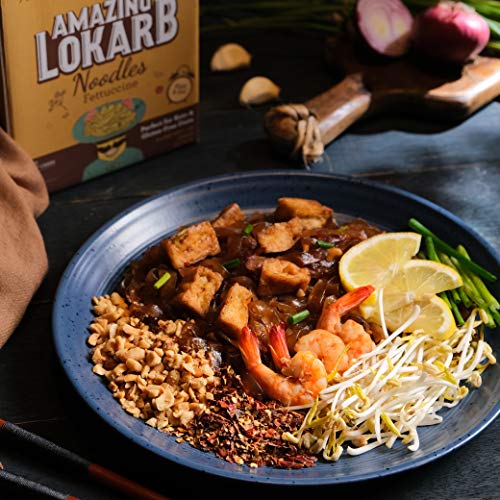 AMAZING LOKARB Shirataki Noodles (Konjac Noodle) 2X Bundle - Gluten Free Fettuccine Keto Pasta - 0g Net Carbs - No Odor & Ready-To-Eat - 12 Pack 7oz (net) each - Ideal For Ketogenic Diet - Thumbnail 3