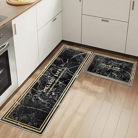 HSGLGNA Anti Fatigue Kitchen Mat Set Cover