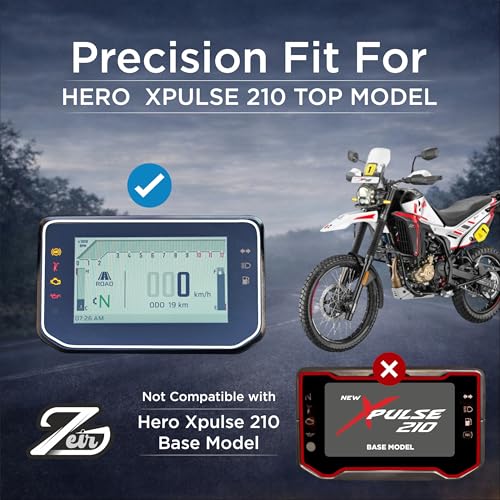 Image of ZEIR [3 PACK Screen Protector Compatible with HERO XPULSE 210 Digital Display Scratch Guard For Xpulse210 || Anti Scratch || Instrument Console HeroXpulse Bike Accessory 2025+ [Not Tempered Glass]