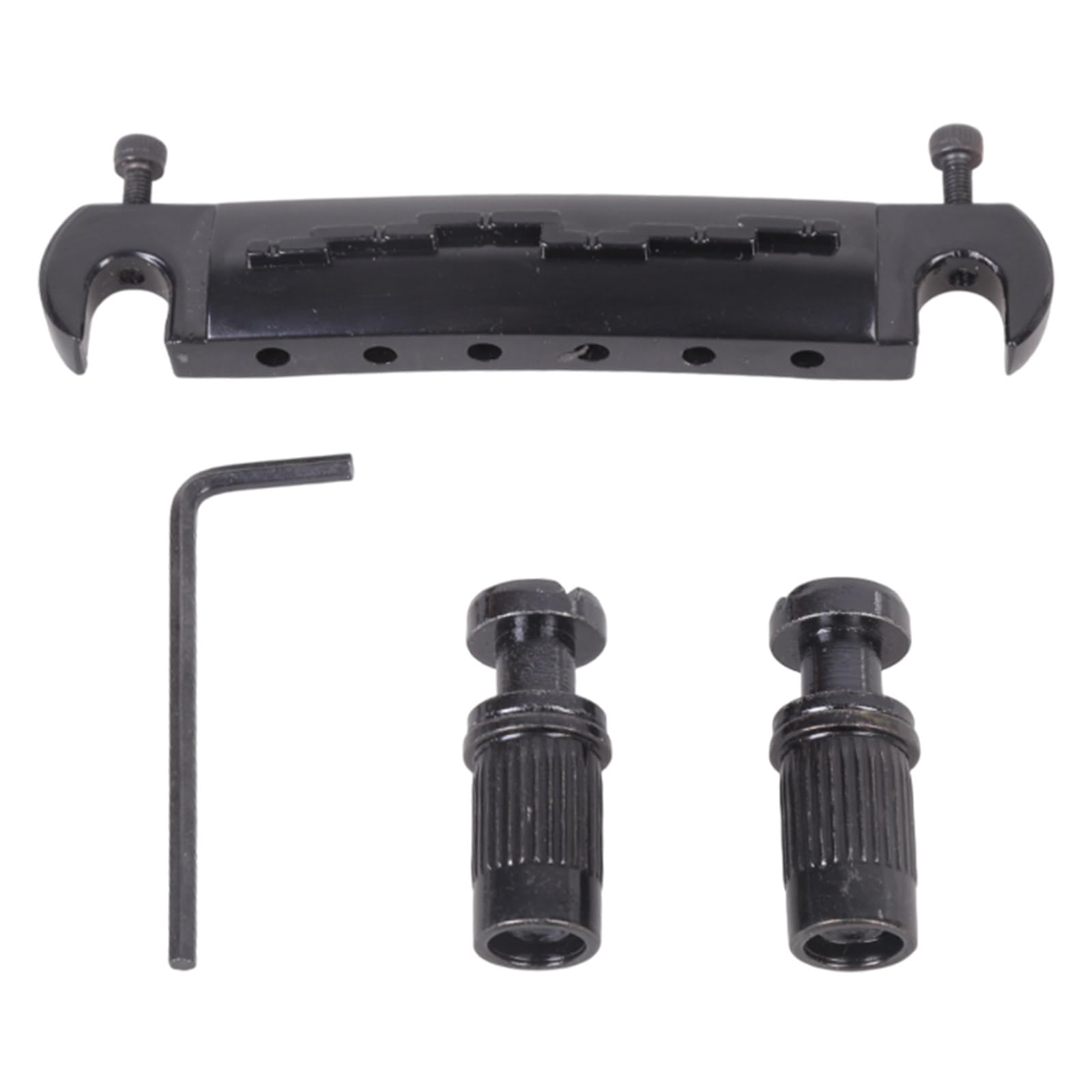 oringnat Guitar Small Integrated Bridge Saddle Tailpiece for Electric Guitar Replacement Parts without Code