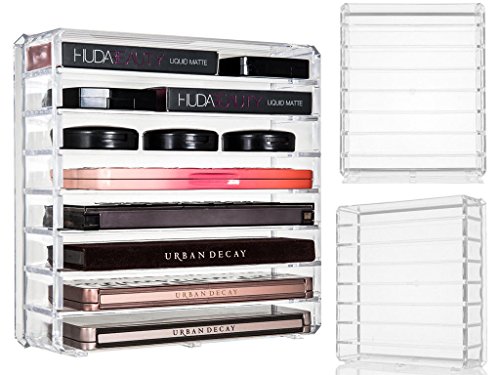 alaygreen® 8 Etagen transparent Acryl Kosmetik Makeup-Palette organiser-moulded mit hochwertigen, robusten Acryl, dass Ihr Make Up bleibt Sicher