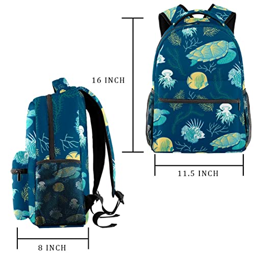 Sac à dos méduses et coraux avec porte-bouteille - Leisure Campus - 2