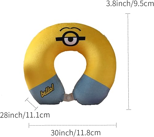 Miniatura 8 de MINISO Minions - Almohada de viaje, súper suave y creativa de espuma viscoelástica de dibujos animados, colección Minions para viajes y hogar