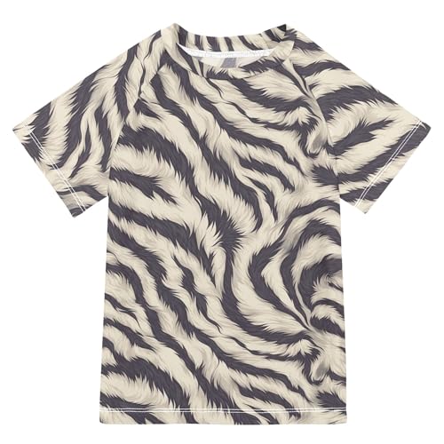 Skin Pattern Brown Girl Bathing Suit Short Sleeves Kids Rash Guard Swimwears Activewear for Little Boy 11-12Y