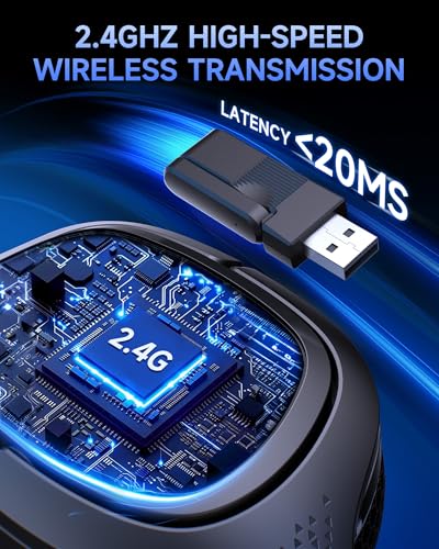 Image of AOC 2.4GHz Wireless Gaming Headsets for PS5, PC, Switch, 30H Battery