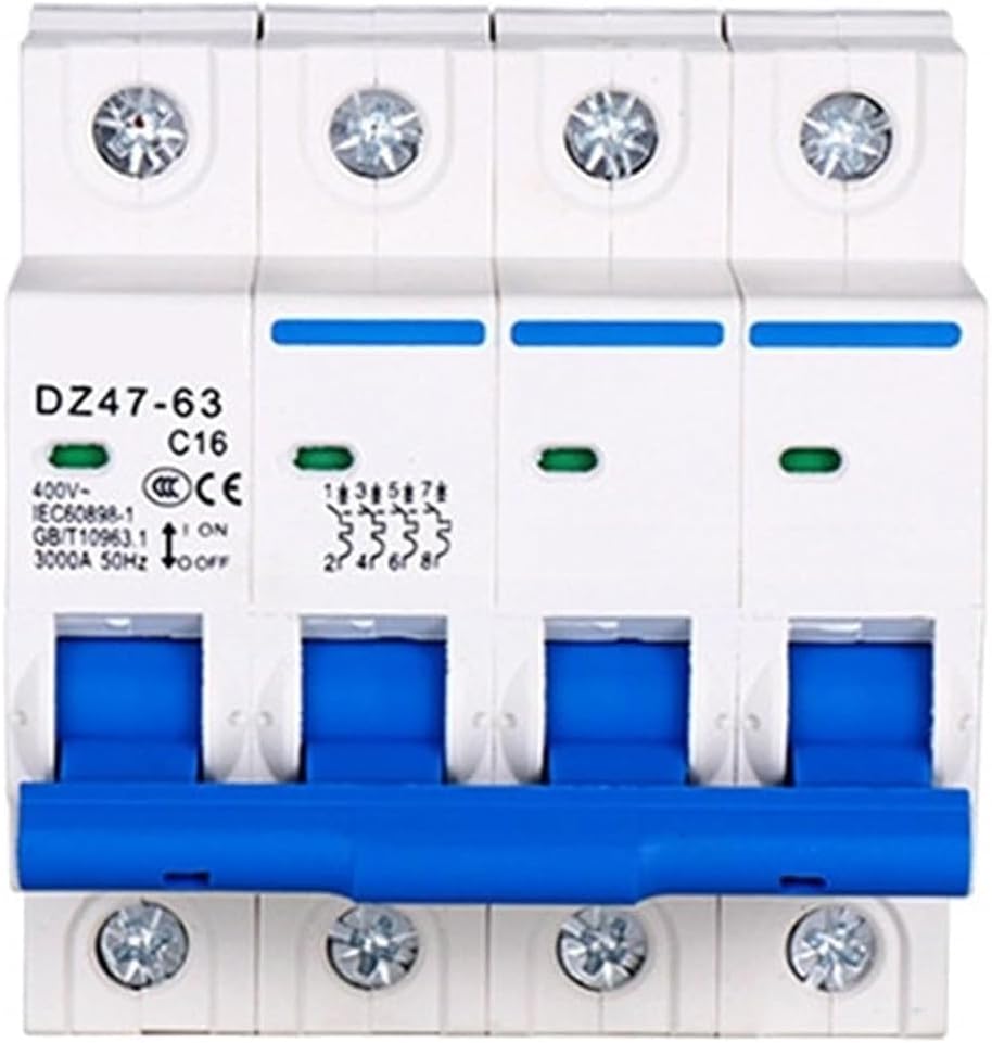 【セール】VSPPJYFG サーキットブレーカー Din レールマウント 破断容量 DZ47 1-4 ポール 3A/6A/10A/16A/20