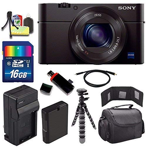 Sony Cyber-shot DSC-RX100M3 Digital Camera + Extra battery + Charger + 16 Bundle 1 - International Version (No Warranty)