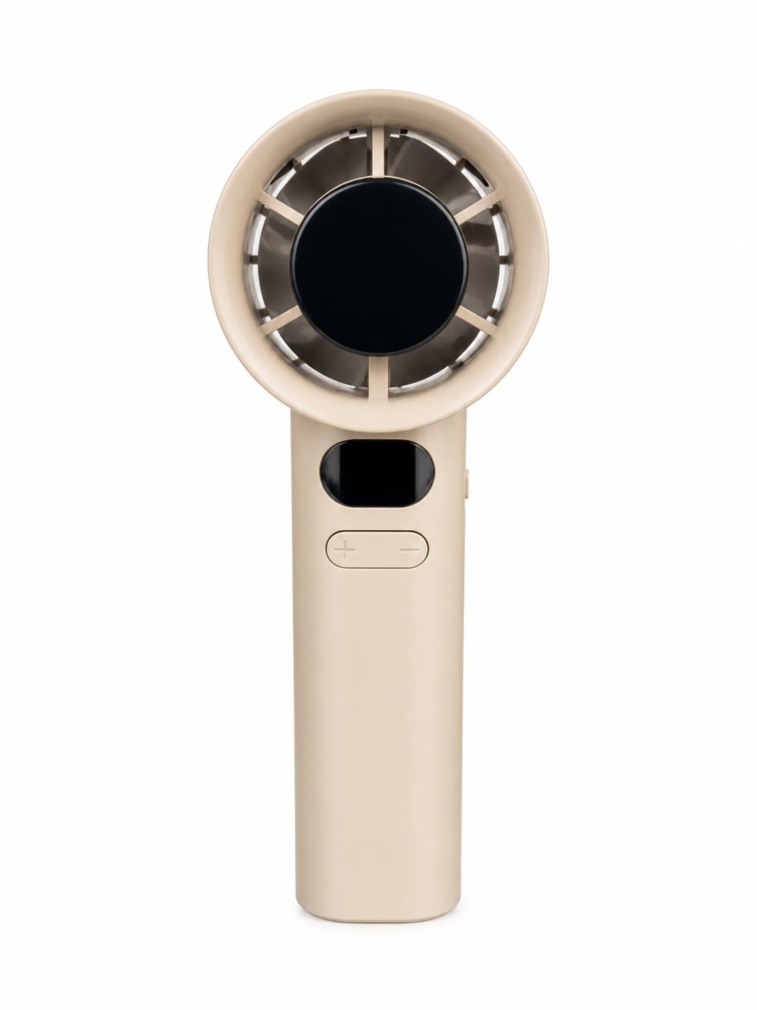 Bladeless Mini Fan Rechargeable, Portable USB Handheld Fan with LED Display & Adjustable Speed, Quiet Personal Cooling Fan for Travel, Office & Home (Beige)-image-20