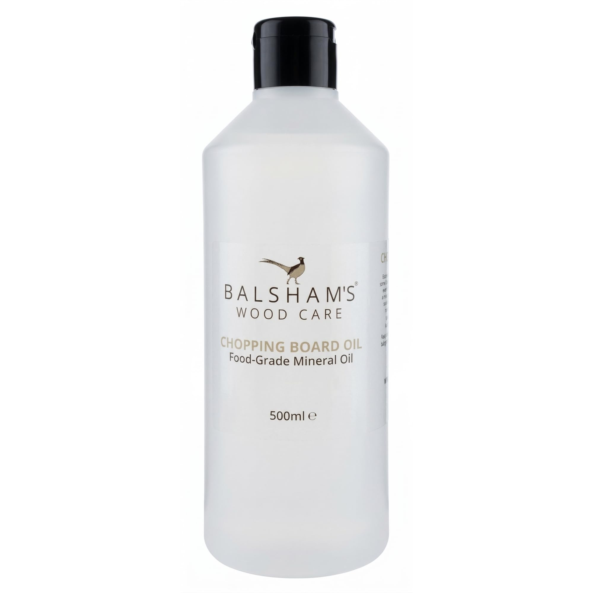Chopping Board Oil by Balsham's Wood Care - Food-Grade Mineral Oil โ Restores & Protects Wooden Cutting Boards, Butcher Blocks, Utensils, Countertops, Slate Tableware (500ml)