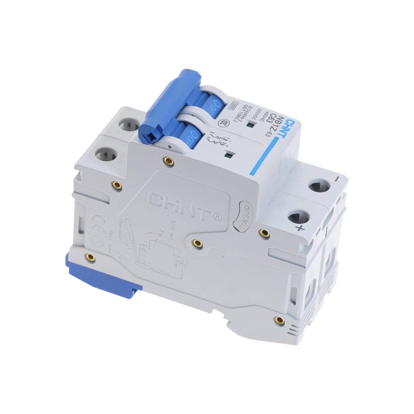 Disjoncteur NB1Z-63 DC 2 pôles 6A pour votre circuit électrique