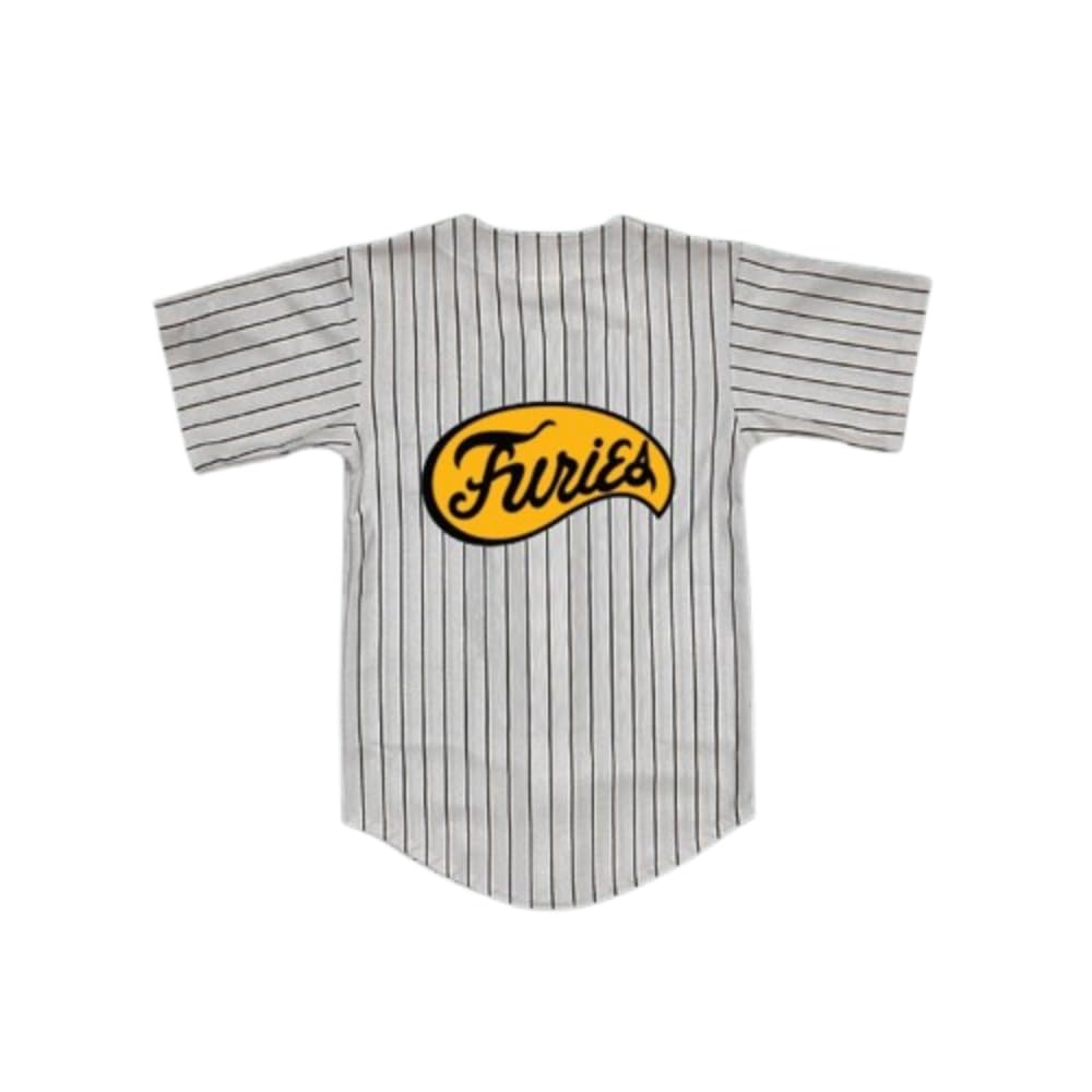 The Warriors Baseball Furies Pinstriped Stitch Baseball Jersey 2XS- 6XL Size (54) White