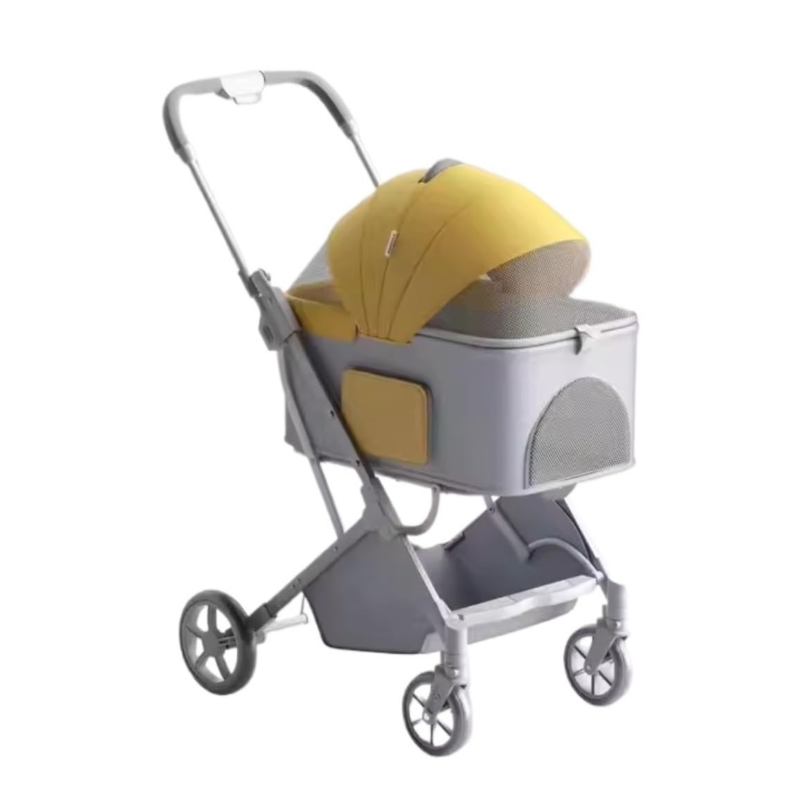 Passeggino Cani Carrozzina Passeggino per Cani Pieghevole Passeggino per Gatti A 4 Ruote 3 in 1 con Cestino Portaoggetti Staccabile per Cani di Piccola Taglia Media Passeggino Cane