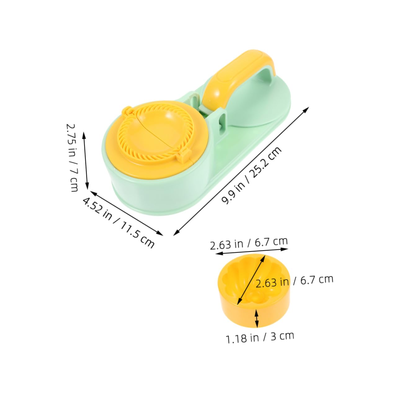 COLLBATH Ergonomic Dumpling Presser 2 Sets Kitchen Dumpling Skin Press Maker for Quick Easy Wrapping