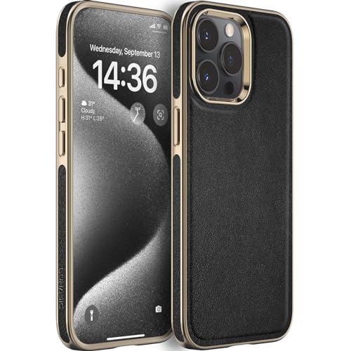 LOHASIC Leather Case for iPhone 15 Pro Max, Luxury Elegant