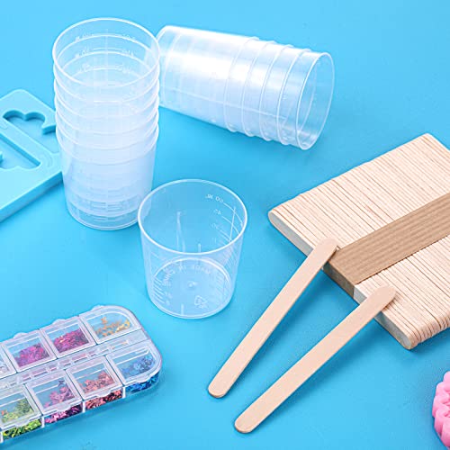 Konohan 100 Vasos Medidores Plásticos 2oz 60ml Desechables miniatura 7