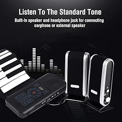 88 Touches Roll Up Piano Piano Pliable Flexible Électrique Numérique Roll Up Clavier Piano Cadeau Musical avec Affichage… - Les Beatles, Paul McCartney, John Lennon, RIngo Starr, George Harrison 88 Touches Roll Up Piano Piano Pliable Flexible Électrique Numérique Roll Up Clavier Piano Cadeau Musical avec Affichage… – Image 4