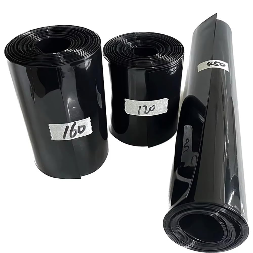 1 Rolka 1 Kg Rurki Termokurczliwej Z PVC, Czarna Koszulka Termokurczliwa Do Akumulatora 18650, Szerokość 80-500 Mm(Width 140mm)