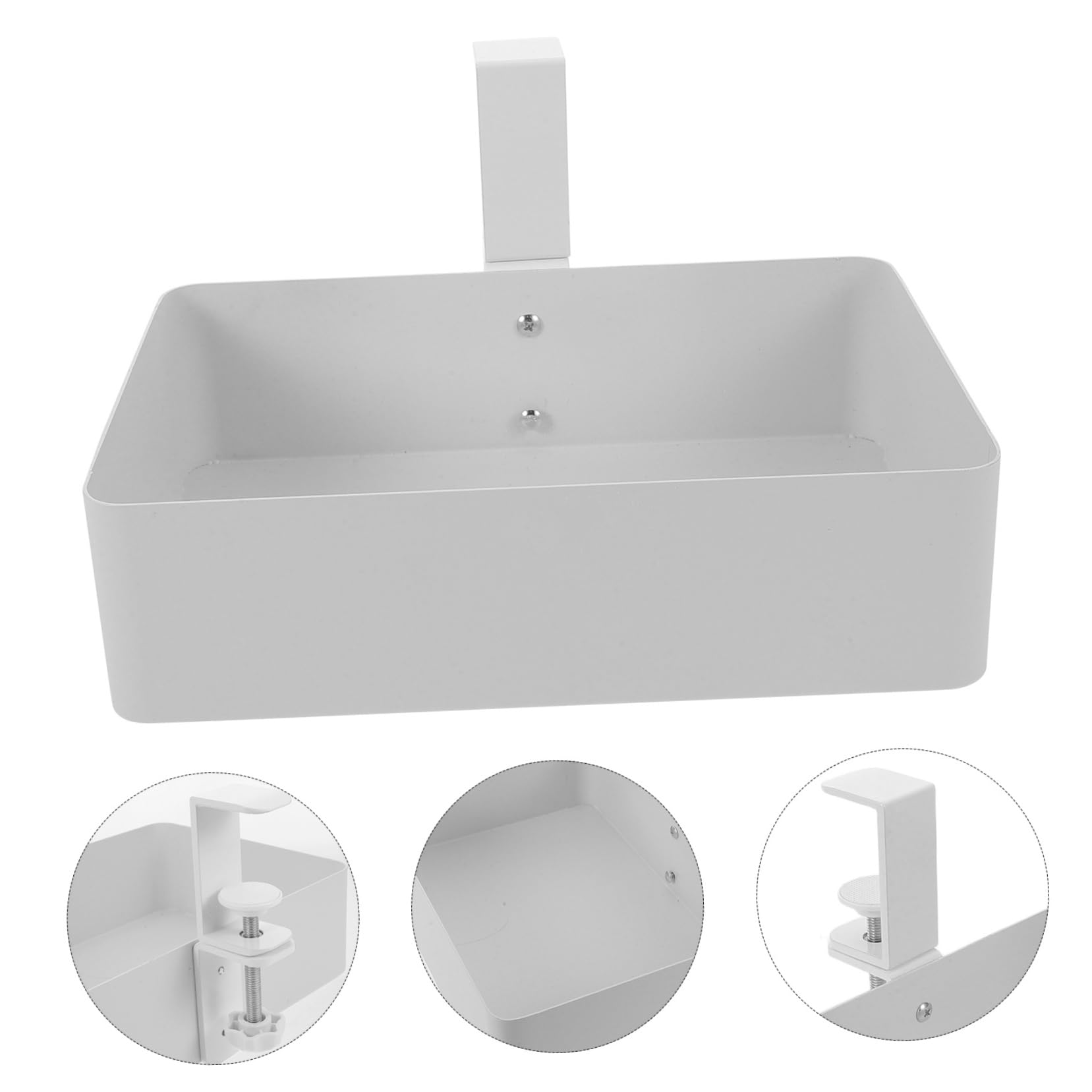 SOIMISS Cestino Portaoggetti in Metallo Sottopensile Contenitore da Appendere per Cucina e Bagno Organizer per Piccoli Spazi di Archiviazione Discreta