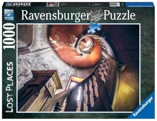 Ravensburger - Puzzle: Escalera de Caracol, Colección Lugares Abandonados, 1000 piezas, Puzzles para Adultos, Rompecabezas para Adultos, Regalos a Partir de 14 Años, 70x50cm