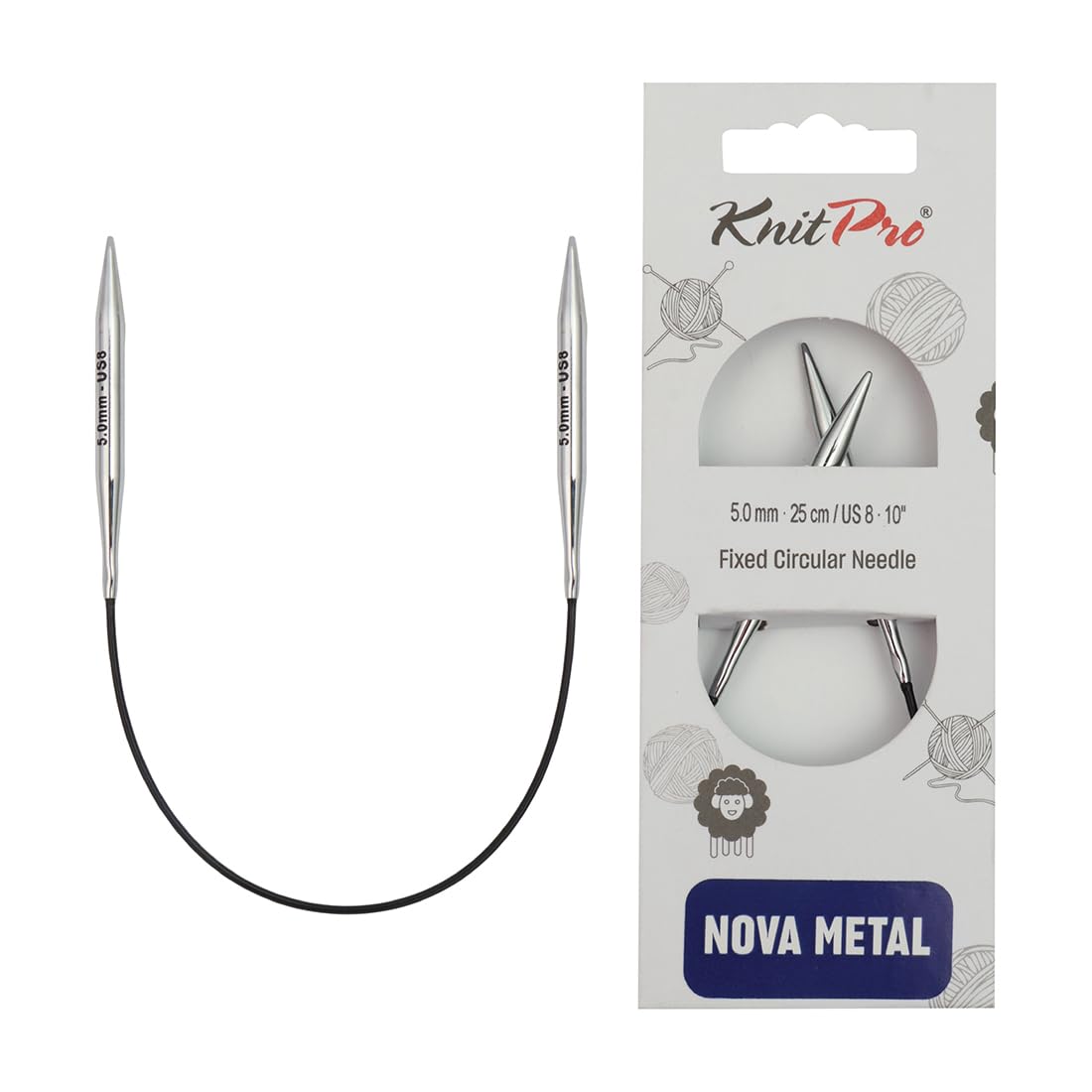 KnitPro Nova Fixed Circular Needles 10" (25cm) | 5.00mm