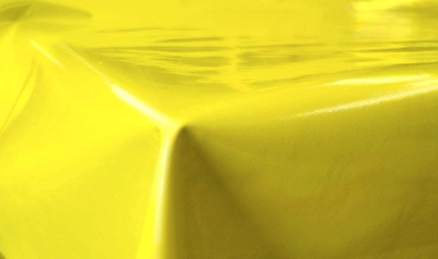 Jolee Tablecloths Plain Yellow Plain Colour Wipe Clean Pvc Vinyl Tablecloth And Sizes (, 140Cm X 150Cm Long Rectangle)