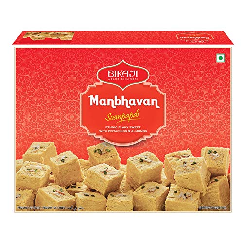 Bikaji Manbhavan Soan Papdi - Indian Traditional sweet mithai - 200g (Pack of 1)