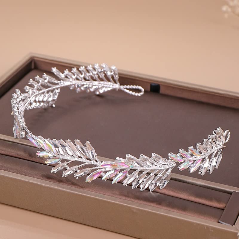 Diademas de novia cómodas que no se caen con cristales de boda pack de 3 unidades