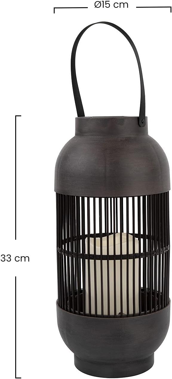Solar LED Lantern Outdoor Tubular Brown 3000K 7hSevenOn Outdoor