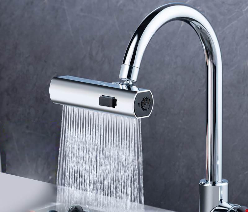 Taylor & Brown 360° Swivel Tap Aerator 4 in 1 Kitchen Faucet Sink Tap Bathroom Spray Head Attachment Attachment Waterfall 15-22mm Water Saving Splash Proof
