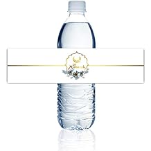 SWYOUN 42PCS ملصق زجاجة ماء عيد مبارك ملصقات زينة حزب رمضان الذهب