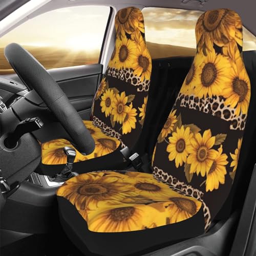 Housse de siège voiture motif tournesol - Idéal pour longs trajets en SUV et berline