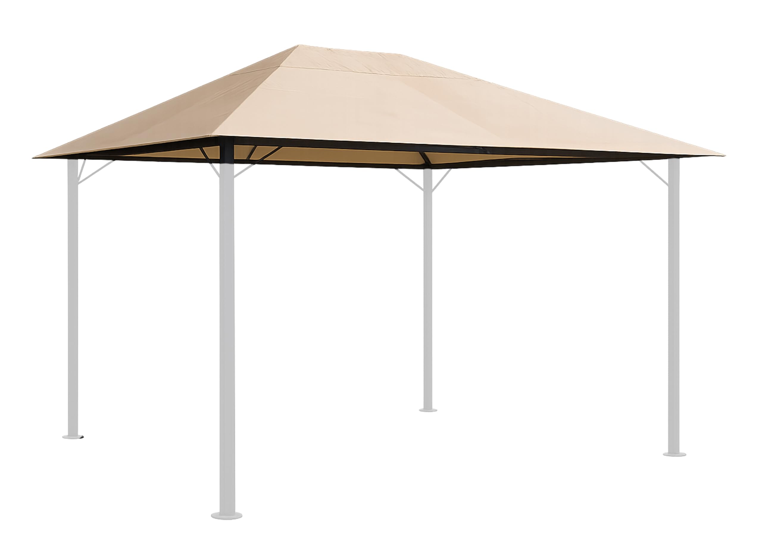 QUICK STAR Replacement Roof for Garden Pavilion 3X4M Beige Antique Pavilion Roof Replacement Cover-image-47