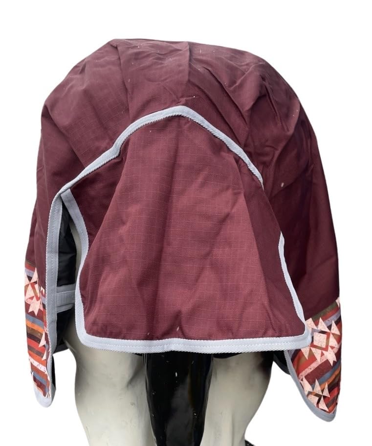 Image of 1200 Denier RAIN Sheet | RAINSHEET (Waterproof & Breathable) (Maroon with Aztec Bottom, 78)