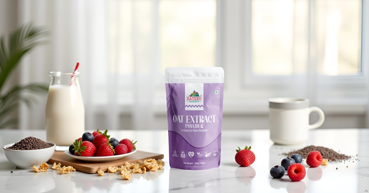 EATERY HARVEST Instant Oat Milk Powder, 100g, Sugar-Free, High Protein Australian Oats, Lactose-Free - Image 8 thumbnail