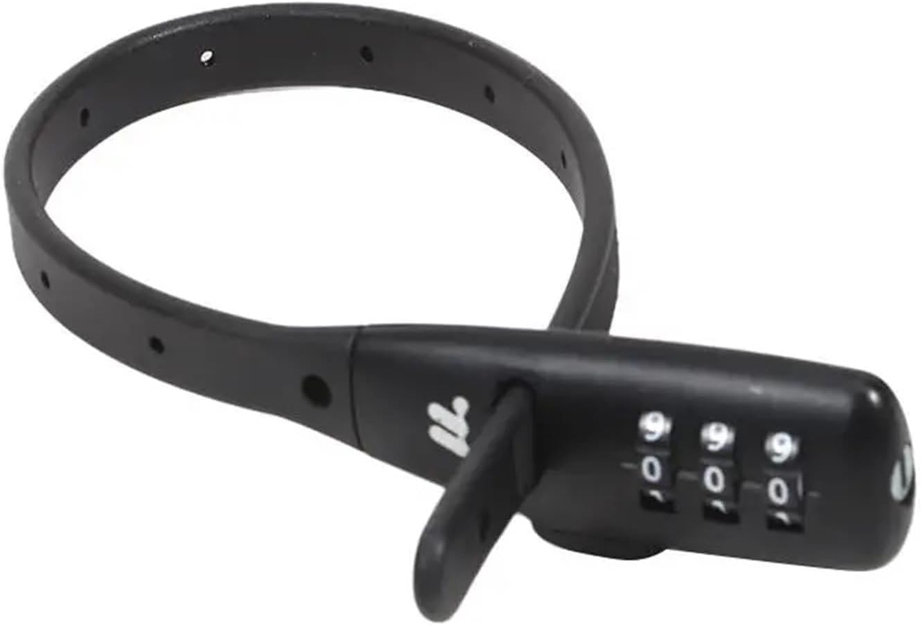 1pcs Portable Bicycle Lock Cable Tie Zinc Alloy Helmet Password Anti-Theft Safety Freely Adjustable Rope(Large)