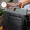 STILORD 'Oskar' Sac Bandoulière en Cuir Homme Femme - Sac Messager Vintage en Cuir Véritable - Sacoche Ordinateur 15 pouces Cartable pour Bureau, Travail et Université, Couleur:noir #1