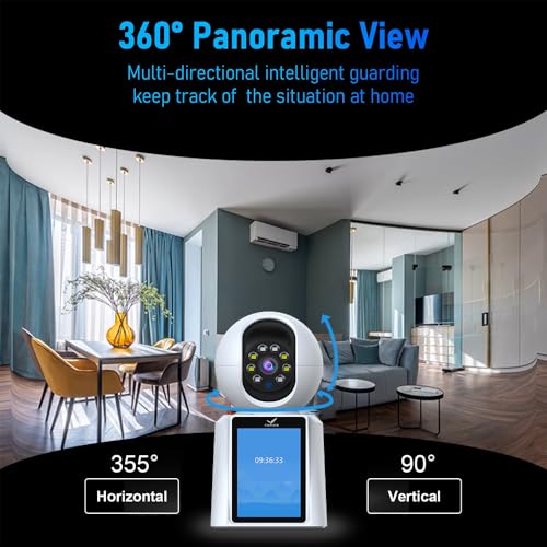 Image of Camate Video Call 3MP (5 /2.4 Ghz Dual Band WiFi) Full HD CCTV Camera, Two Way Audio & Video Talk, Motion Detection, Color Night Vision, Baby & Pet Monitor, Supports 256GB SD Card