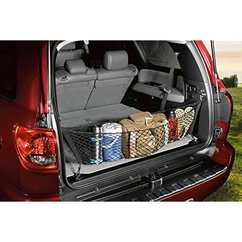 EACCESSORIES EA Rear Trunk Organizer Cargo Net for TOYOTA SEQUOIA 2008-2024 - Envelope Style Cargo Net for SUV - Premium Mesh Car Trunk Organizer Vehicle Carrier Storage–Compatible with TOYOTA SEQUOIA Cover