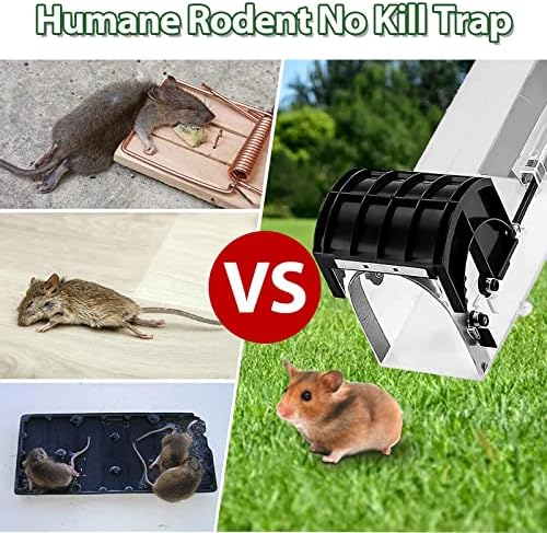 IAGORYUE Humane Mouse Trap for Indoors, Rat and Rodent Trap, Mouse Traps Catch and Release Rat Traps, Rat Poison Substitute, Reusable and Easy to Use Snap Mice Catcher, Pets & Children Safe 2 Pack