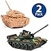 Liberty Imports T-55 Diecast Metal Military Pullback Model Battle Tanks with Lights and Sound (2-Pack)