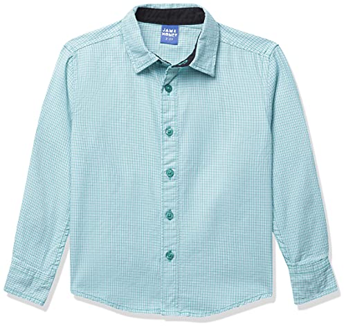 Image of Amazon Brand - Jam & Honey Boys 100% Cotton Printed Regular Fit Long Sleeve Shirt